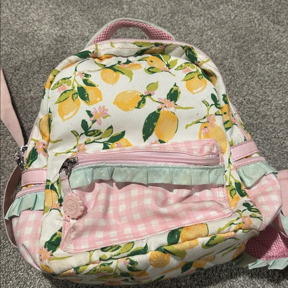 SweetHoney Lemon mini backpack with plaid checkered accents - Picture 3 of 8